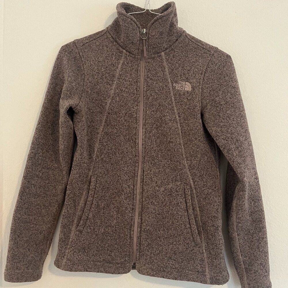North Face Women's Full-Zip Fleece Jacket (Purplish-Gray, XS)